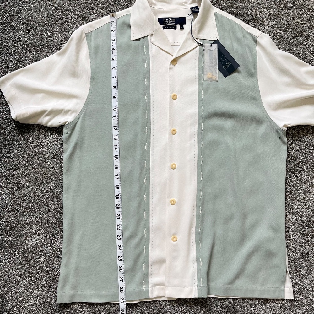Nat Nast Luxury Men's 100% Silk Shirt; Size M; New with tags - Picture 15 of 16
